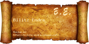 Bilitz Endre névjegykártya